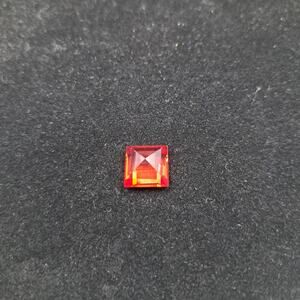 Natural Mexican Fire Opal "Red Orange" Princess Cut, 6.90 Carats